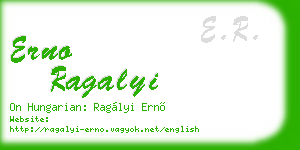 erno ragalyi business card